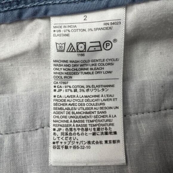Banana Republic Women's Size 2 Country Blue 5 Inch Inseam Cuffed Hem Shorts Mom - Picture 6 of 11